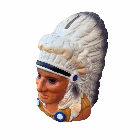 Vintage Japan Native American Indian Chief coin bank - Picture 9 of 9